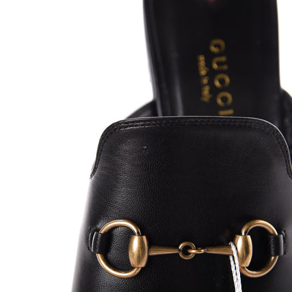Gucci Malaga Kid Horsebit Slide Sandals 37 Black 8 of 9