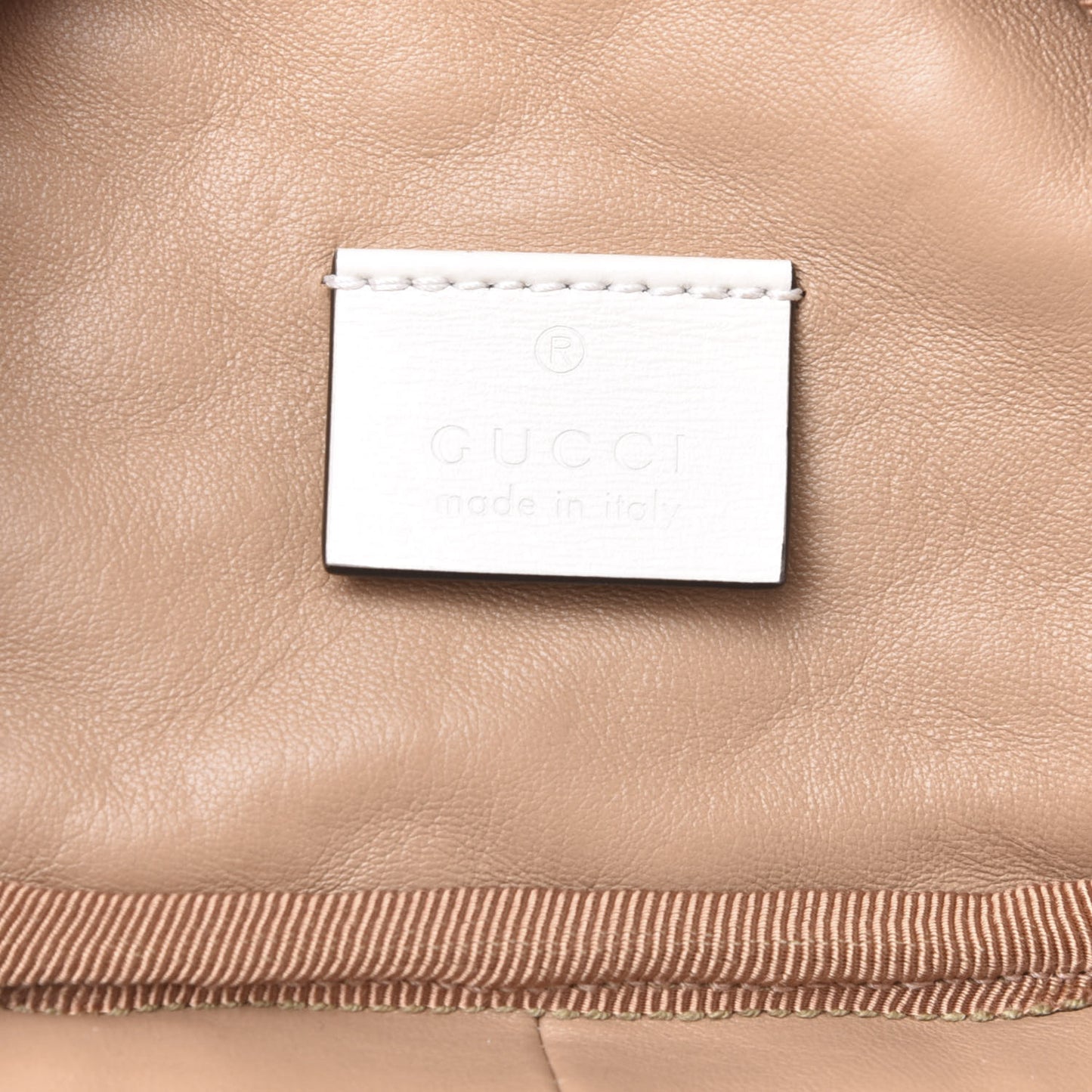Calfskin Trapuntata Zumi Belt Bag Off White