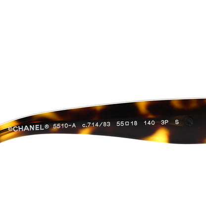 Chanel Acetate Polarized CC Butterfly Sunglasses 5510-A Dark Tortoise Dark Tortoise 5 of 7