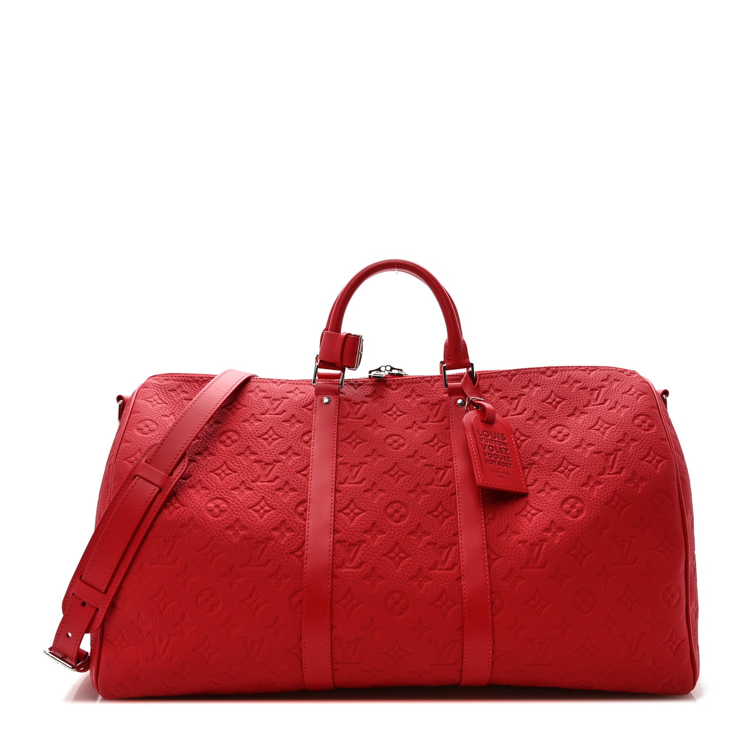 Taurillon Monogram Keepall Bandouliere 50 Sari Red