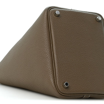 Hermes Taurillon Clemence Picotin Lock 18 PM Etoupe 9 of 11