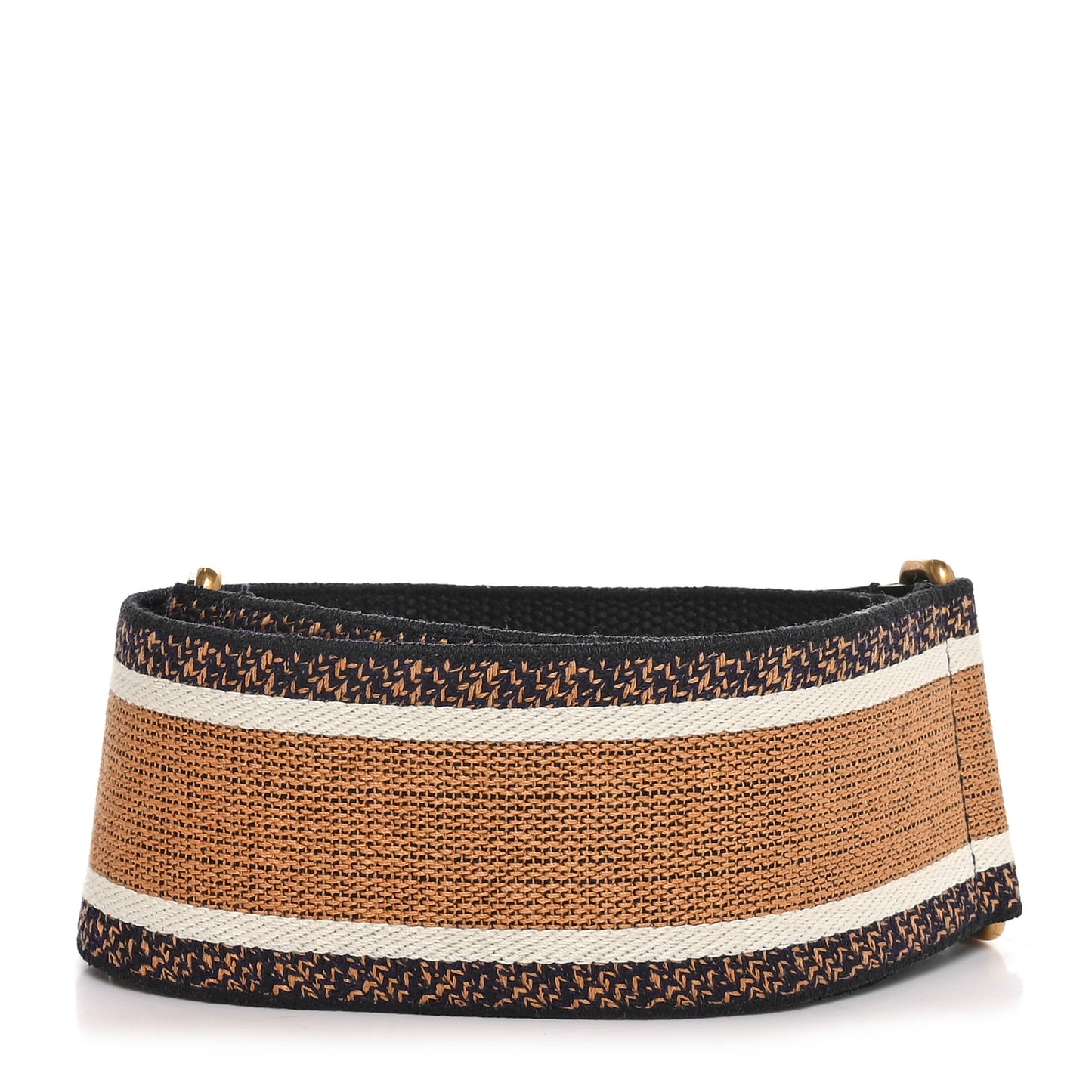 Canvas Embroidered Shoulder Strap Chocolate Multicolor