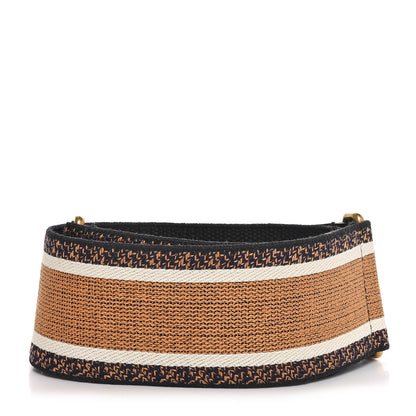 Christian Dior Canvas Embroidered Shoulder Strap Chocolate Multicolor 2 of 6