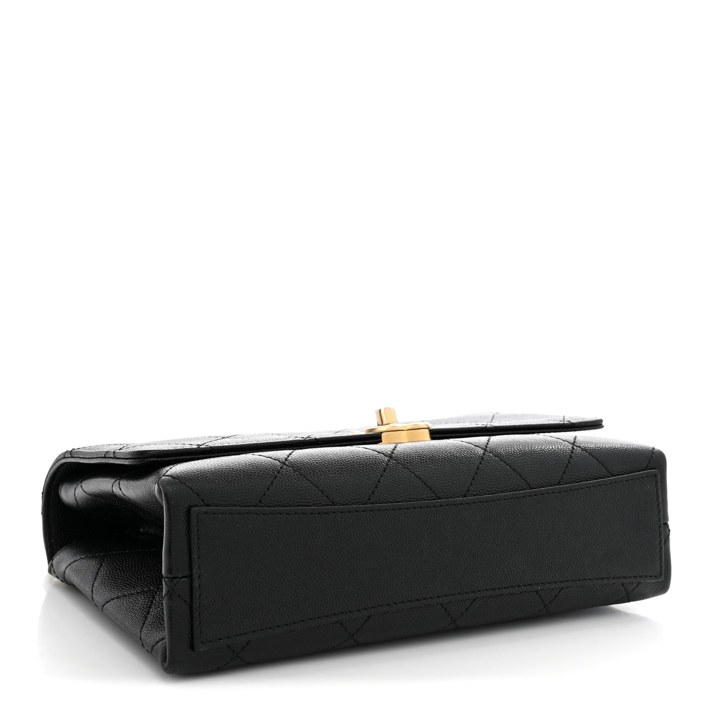 Caviar Quilted Bracelet On Chain Flap Black