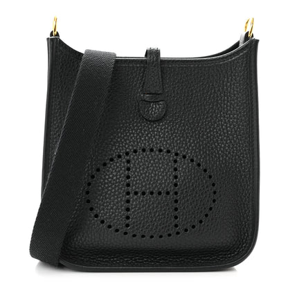 Hermes Taurillon Clemence Evelyne TPM Black 1 of 11