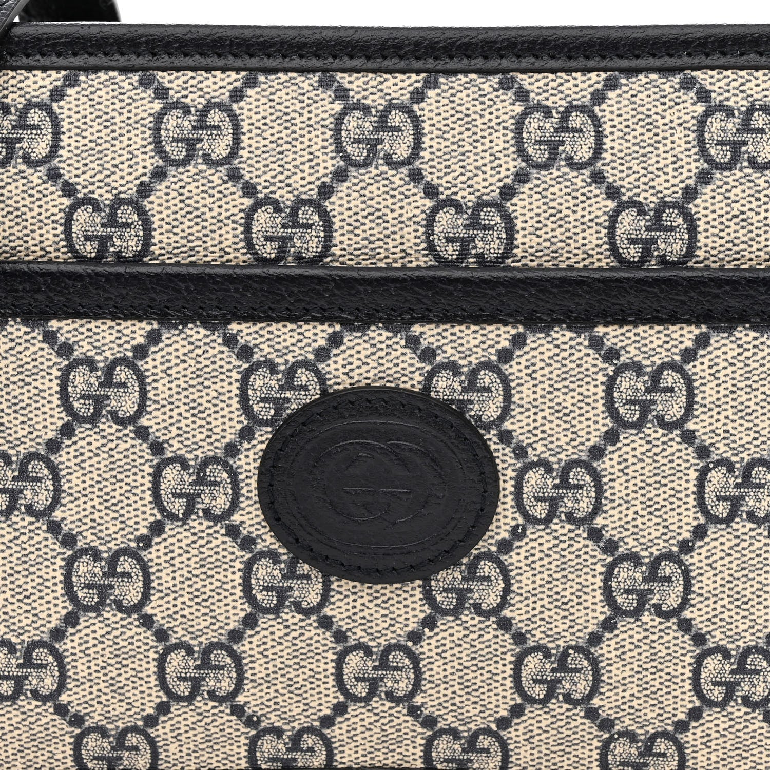 Gucci GG Supreme Monogram Textured Dollar Calfskin Mini Retro Interlocking G Shoulder Bag Beige Blue 8 of 11