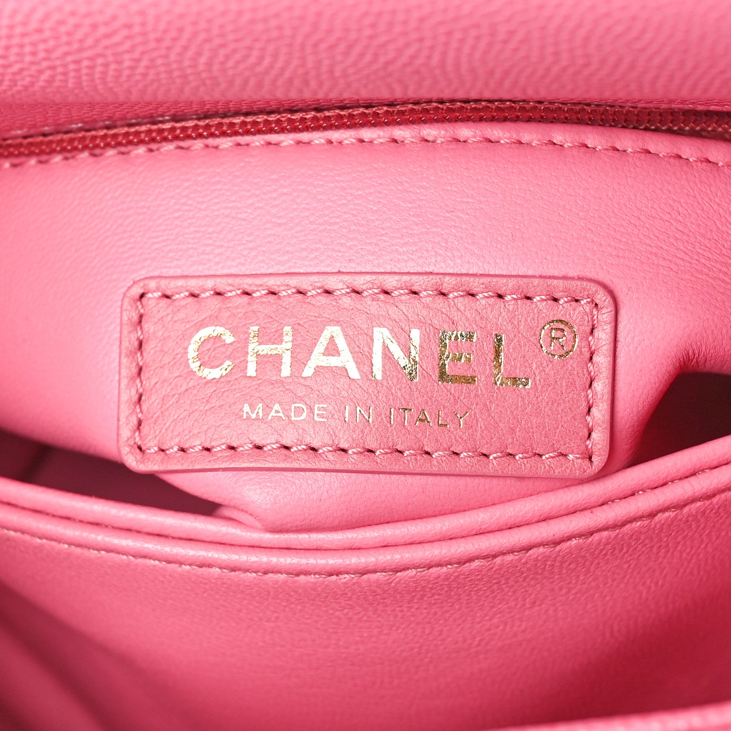 Chanel Caviar Quilted Lizard Embossed Extra Mini Coco Handle Flap Pink 6 of 10