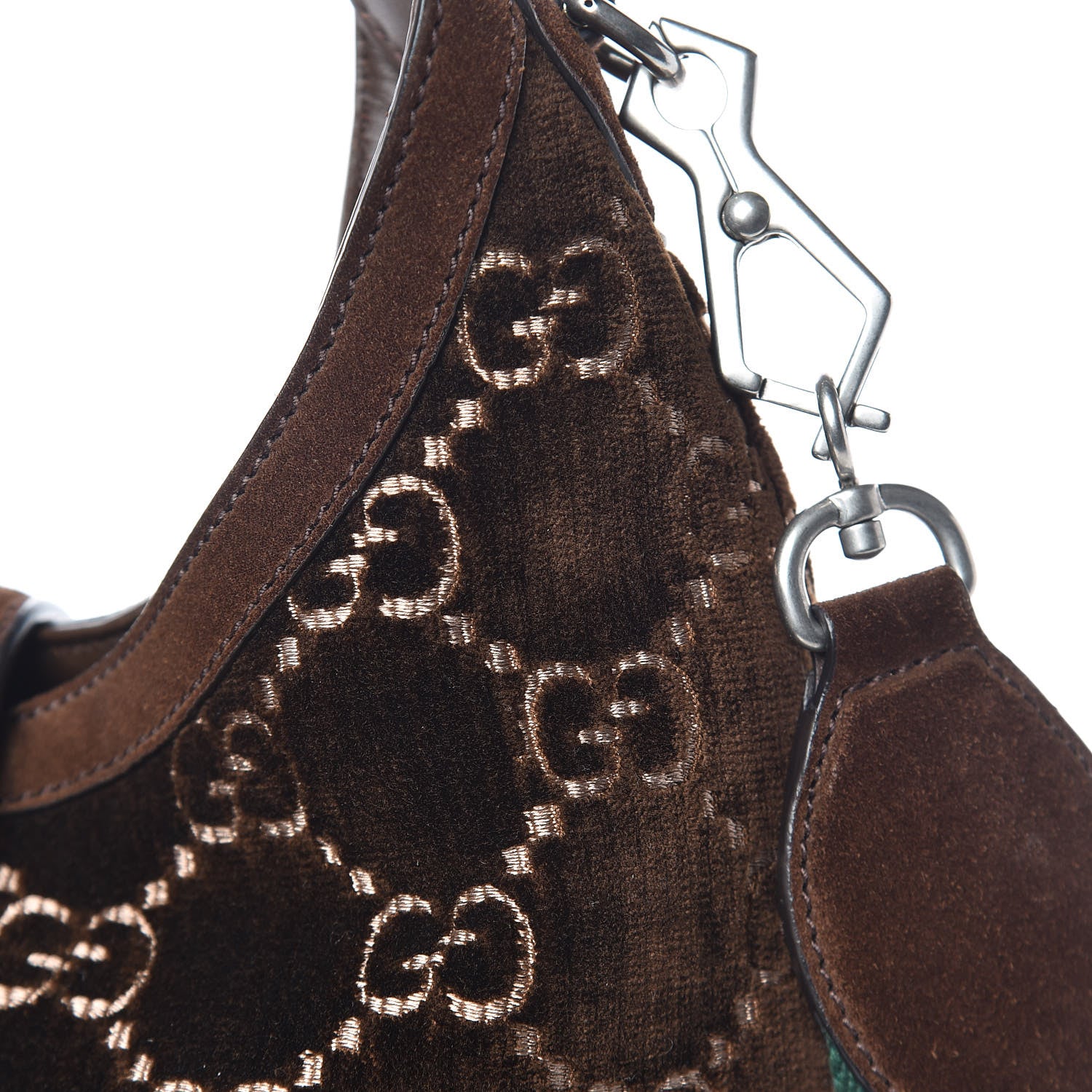 Gucci Velvet GG Monogram Web Medium Dionysus Hobo Brown 15 of 15