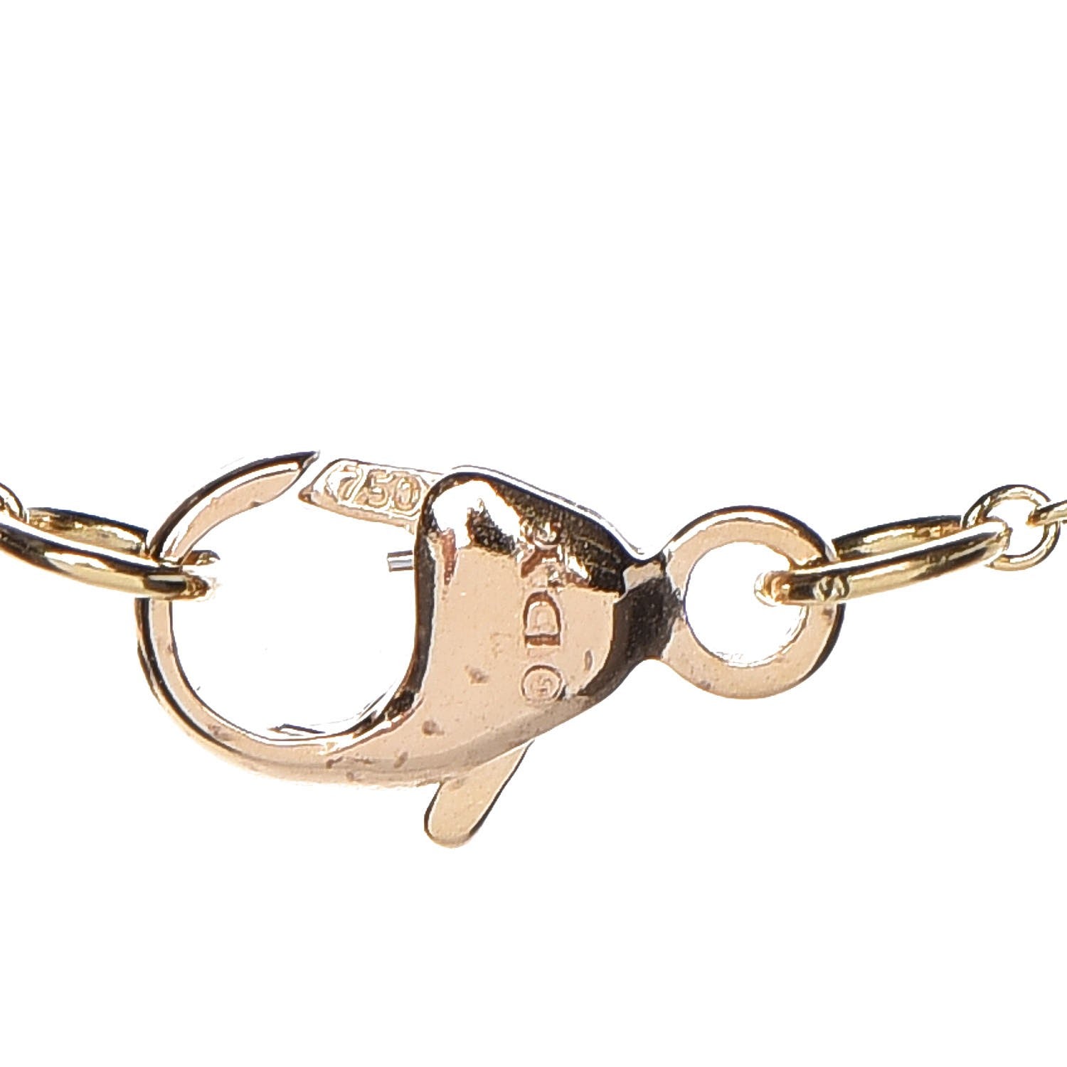 David Yurman 18K Yellow Gold Diamond Initial L Charm Necklace 6 of 7