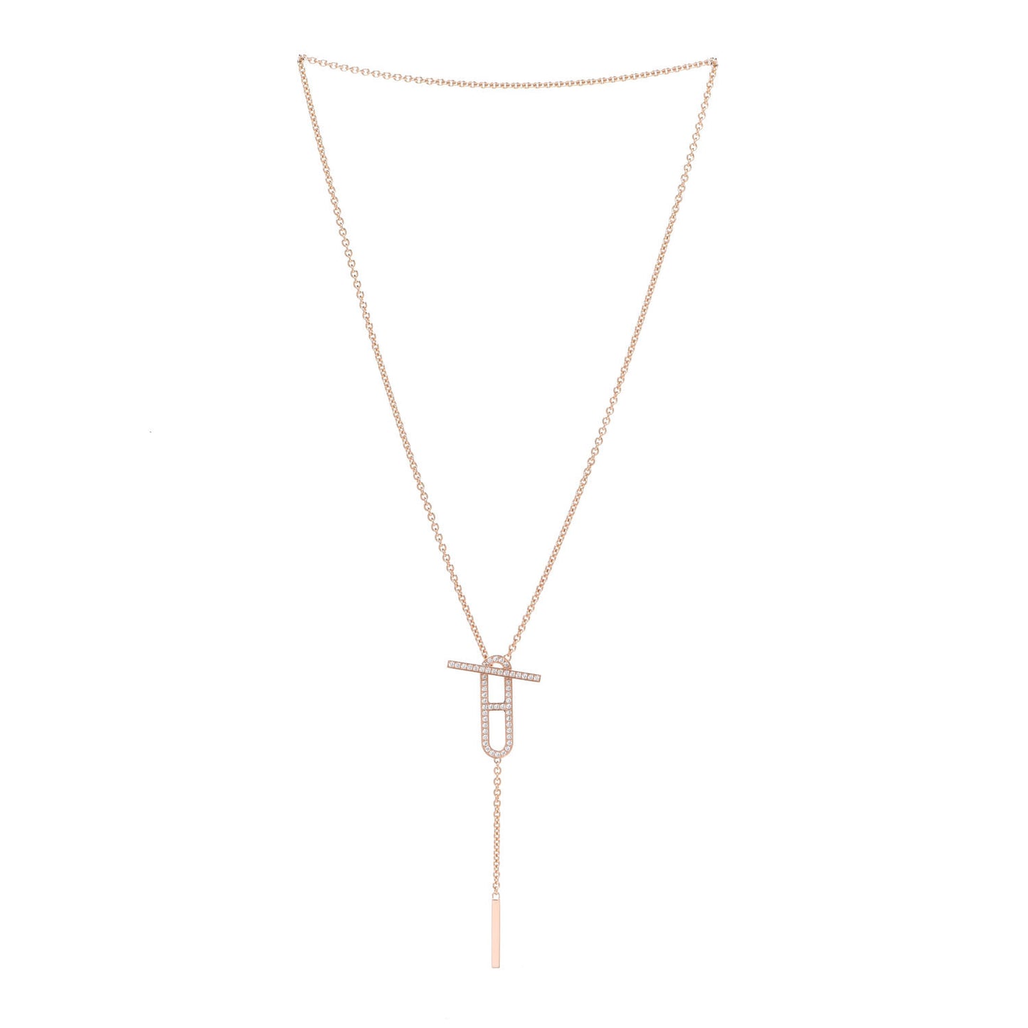 18K Rose Gold Diamond PM Ever Chaine D'Ancre Necklace