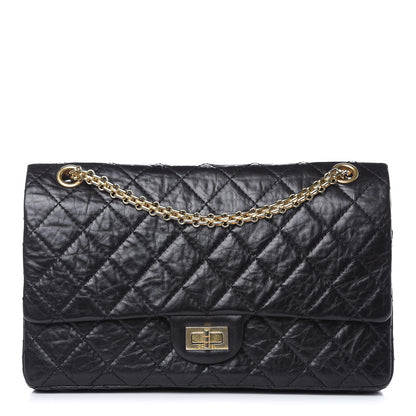 Chanel Aged Calfskin Quilted 50th Anniversary 2.55 Reissue 226 Flap Black 1 of 10