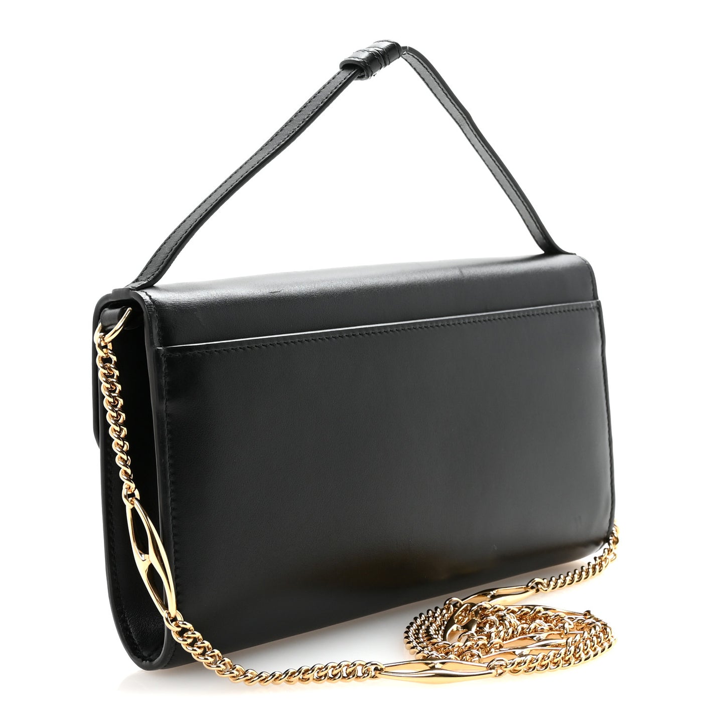 Smooth Calfskin Small Zumi Top Handle Shoulder Bag Black