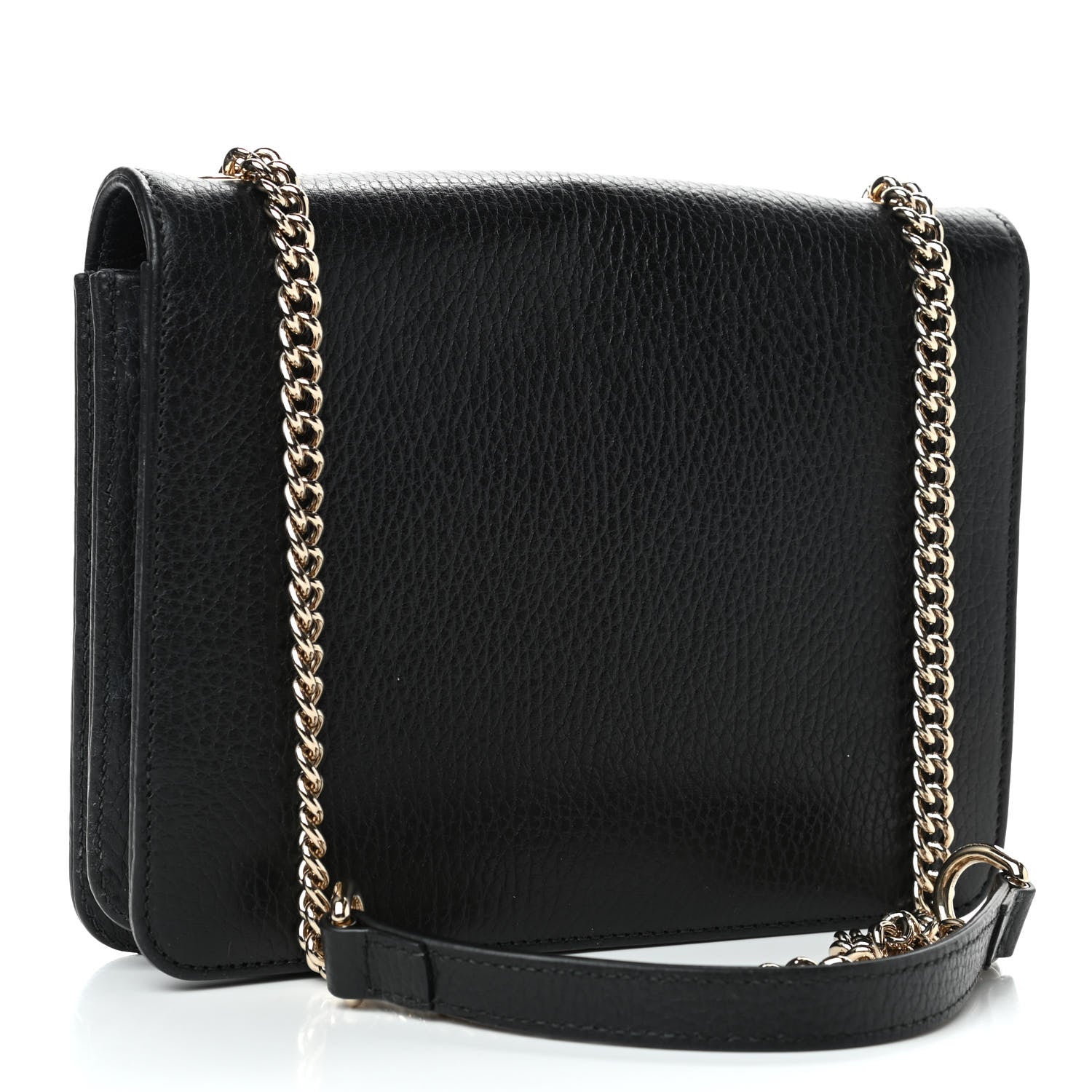 Gucci Dollar Calfskin Small Interlocking G Shoulder Bag Black 2 of 4