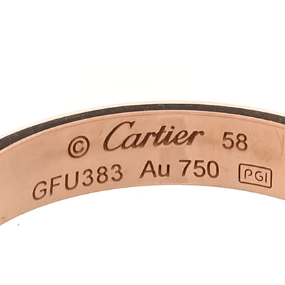 Cartier 18K Pink Gold 3.5mm LOVE Wedding Band Ring 58 8.5 4 of 5
