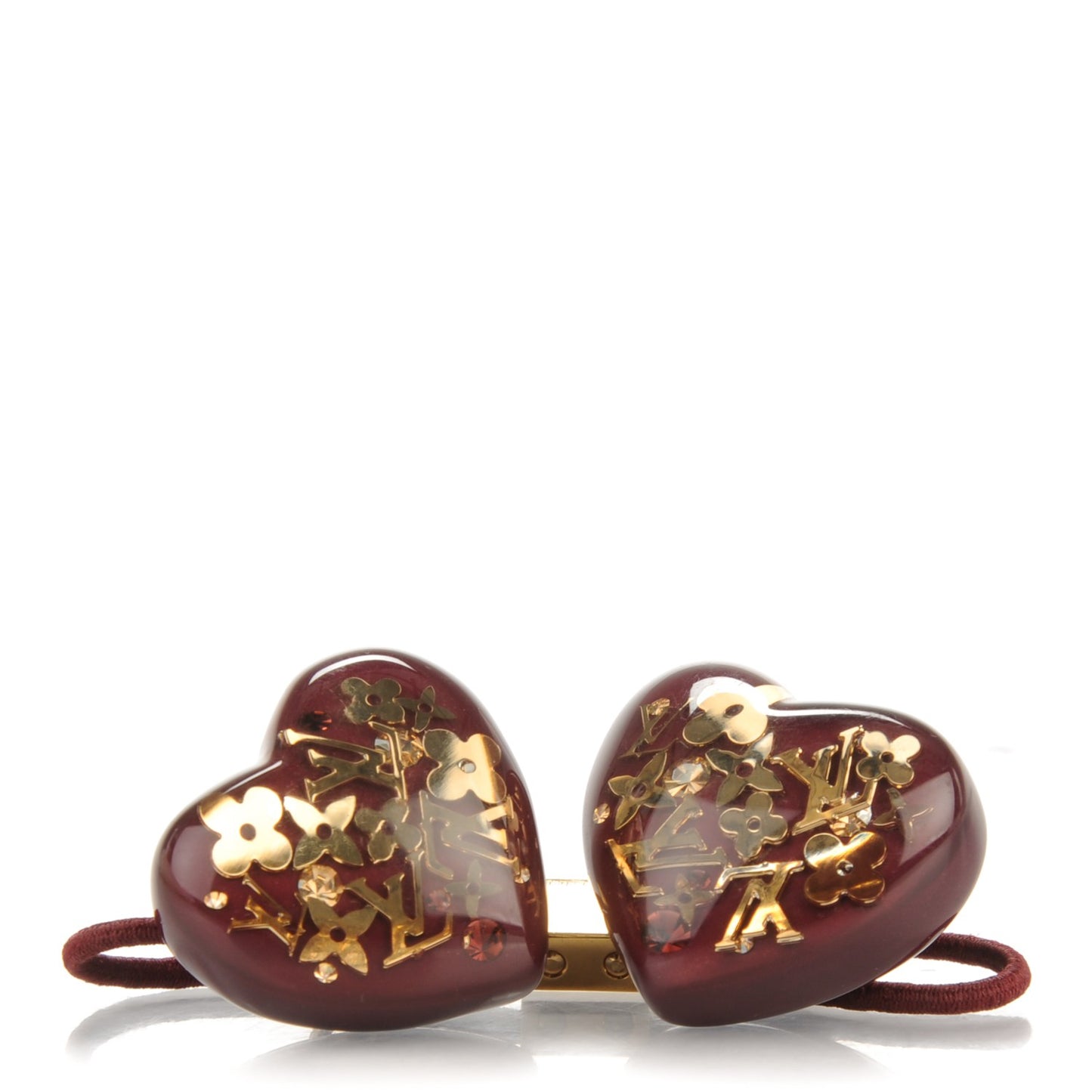 Swarovski Crystal Resin Inclusion Hair Hearts Rouge Fauviste