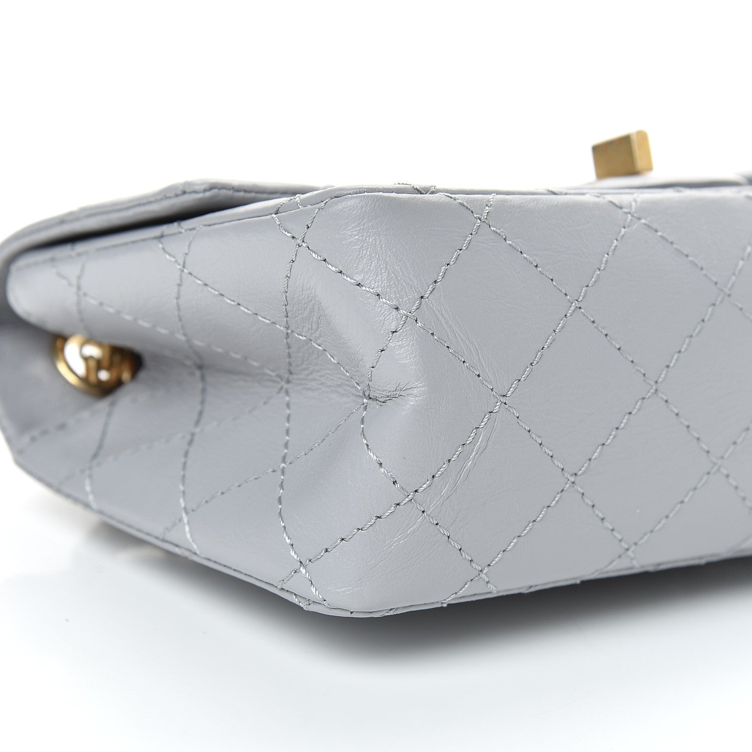 Chanel Aged Calfskin Quilted 2.55 Reissue Mini Flap Grey 8 of 11