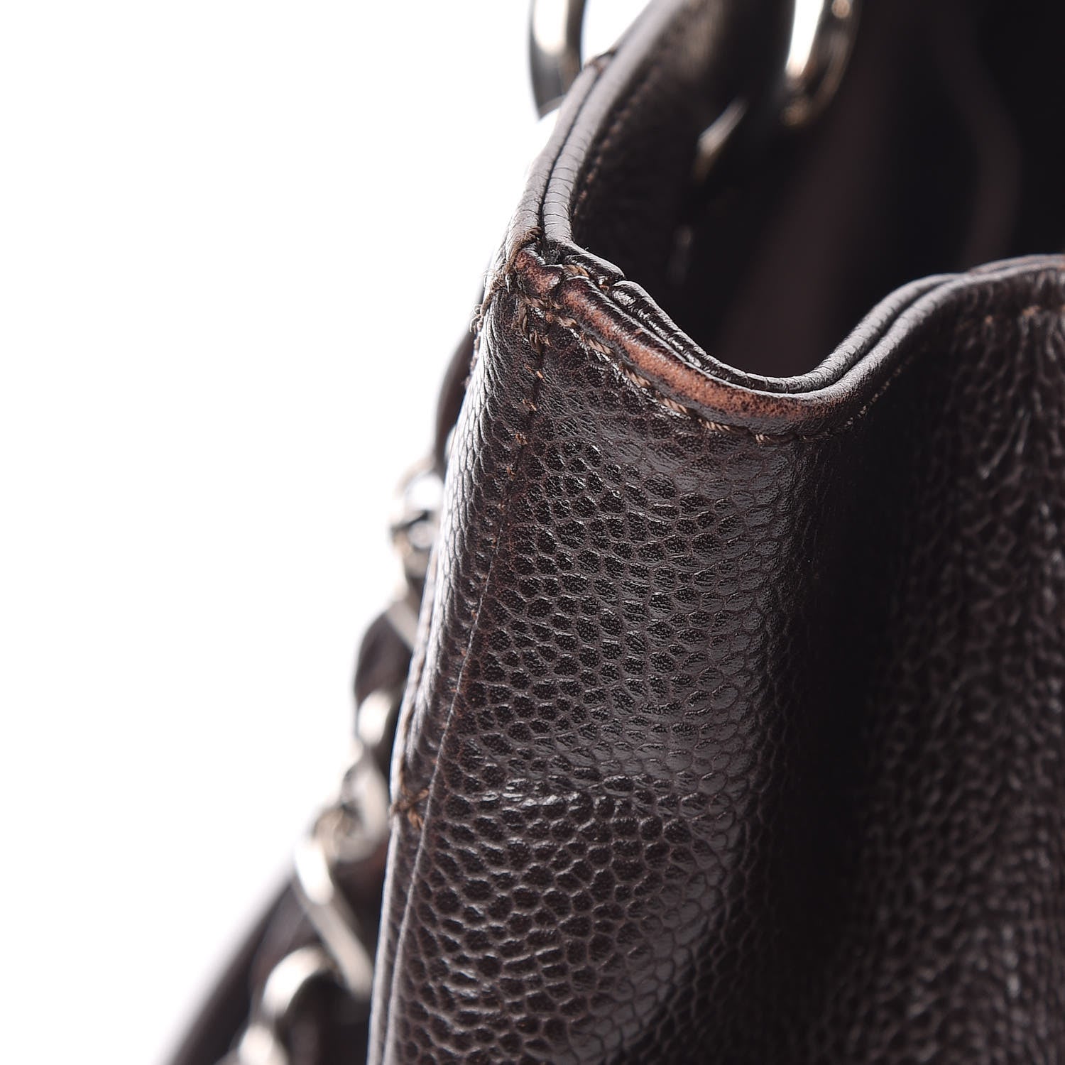 Chanel Caviar Quilted Grand Shopping Tote GST Dark Brown 12 of 26