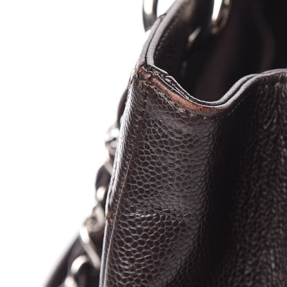 Chanel Caviar Quilted Grand Shopping Tote GST Dark Brown 12 of 26