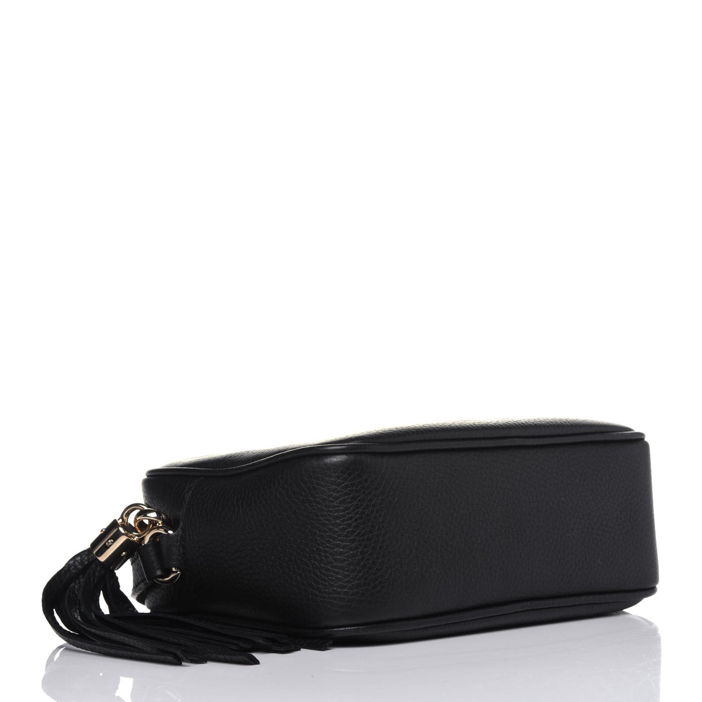 Pebbled Calfskin Small Soho Disco Bag Black
