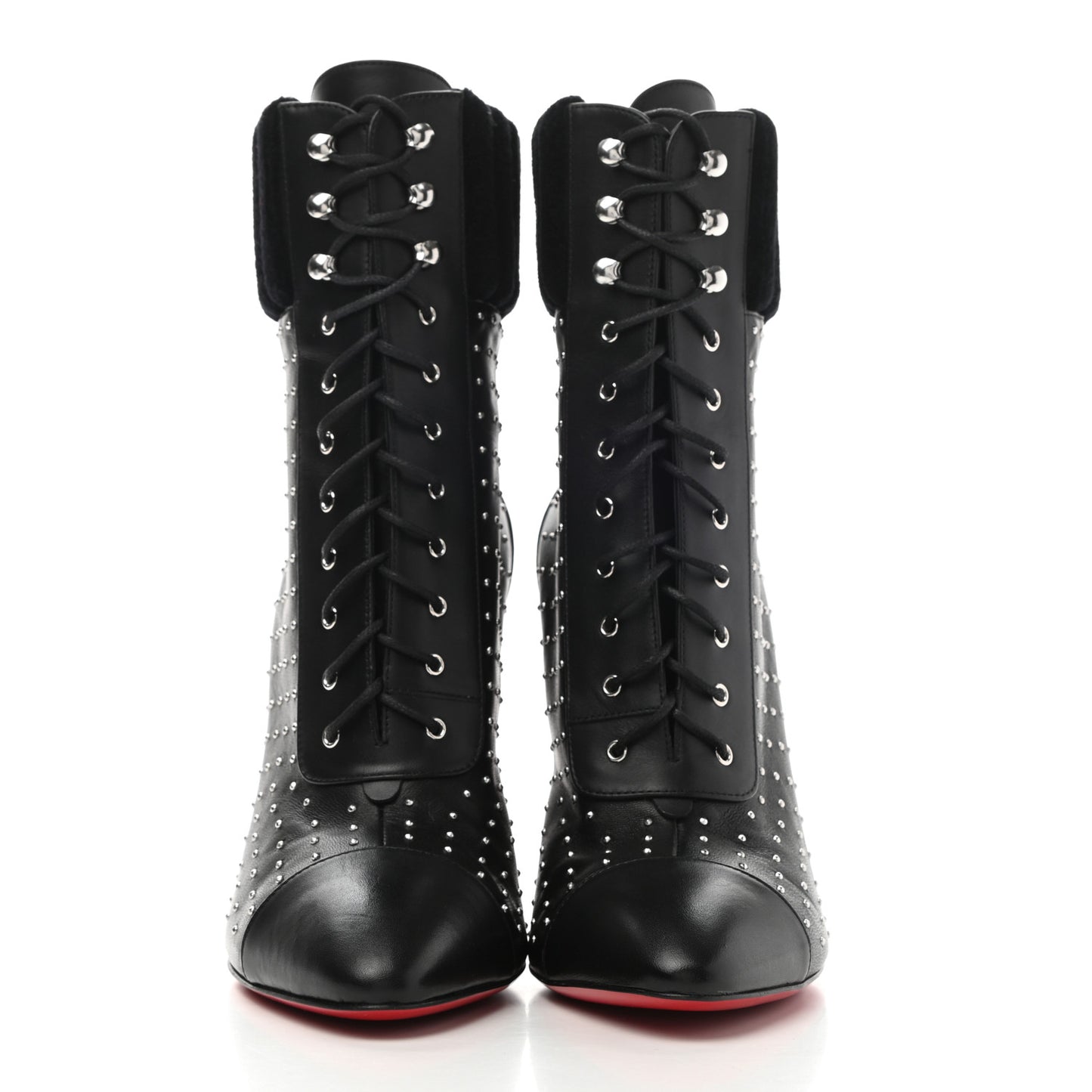 Calfskin Studded Dakita Booties 37.5 Black