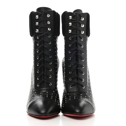 Christian Louboutin Calfskin Studded Dakita Booties 37.5 Black 2 of 8