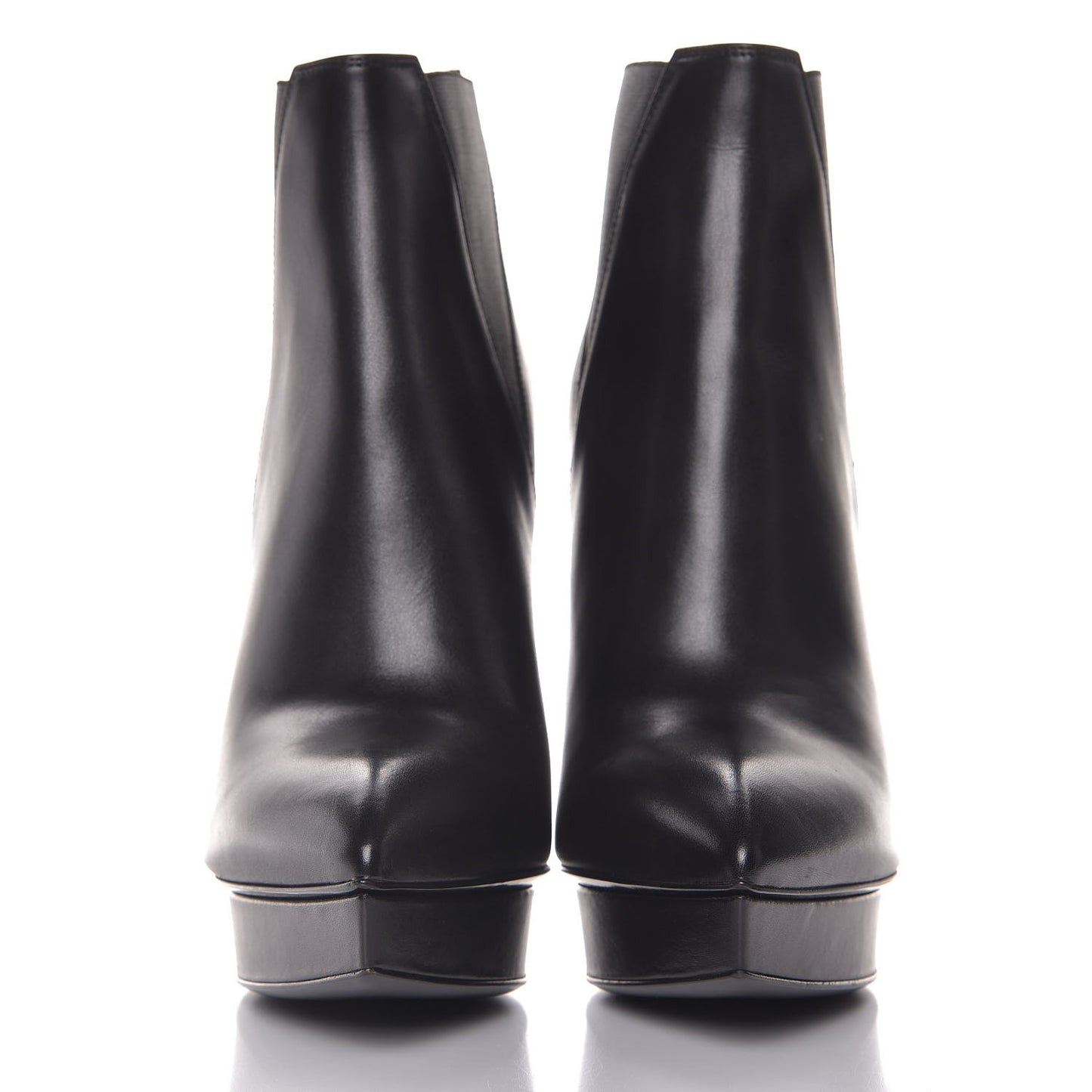 Calfskin Janis 105 Ankle Boots 39.5 Black