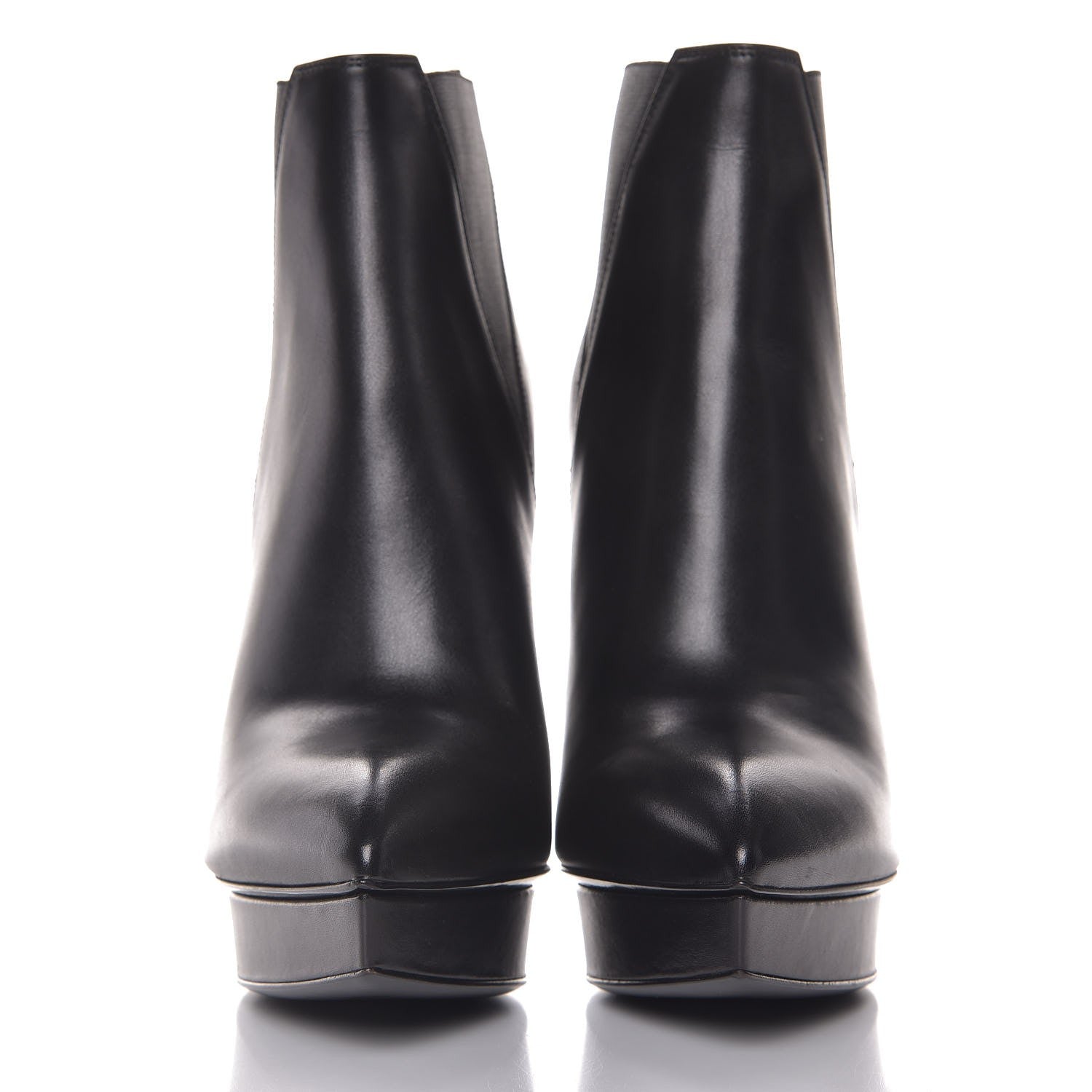 Saint Laurent Calfskin Janis 105 Ankle Boots 39.5 Black 2 of 9