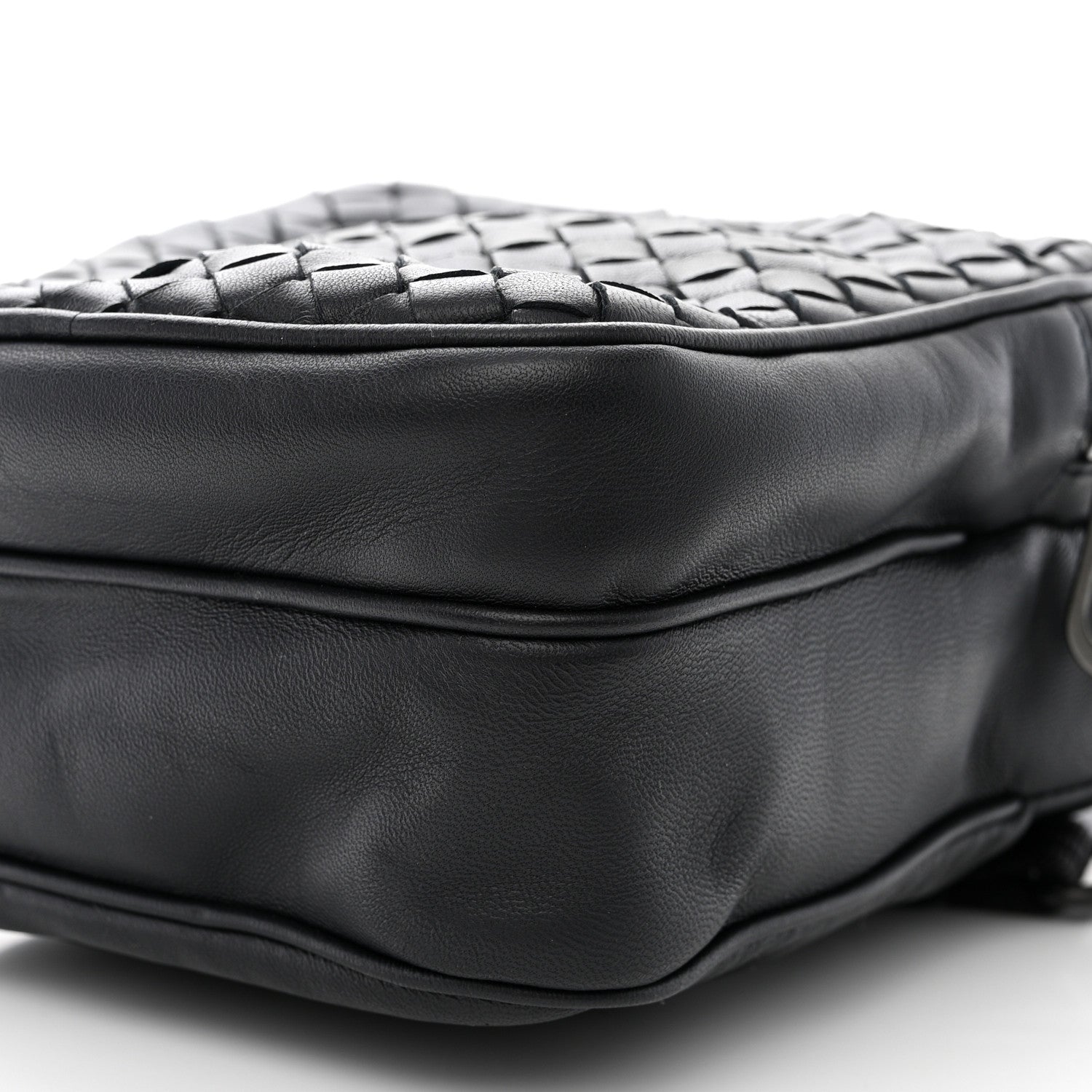 Bottega Veneta Nappa Intrecciato Crossbody Pouch Navy Black 10 of 10