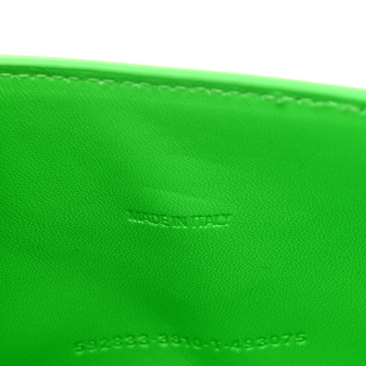 Shiny Calfskin Crocodile Embossed Hourglass Top Handle Bag XS Fluo Green