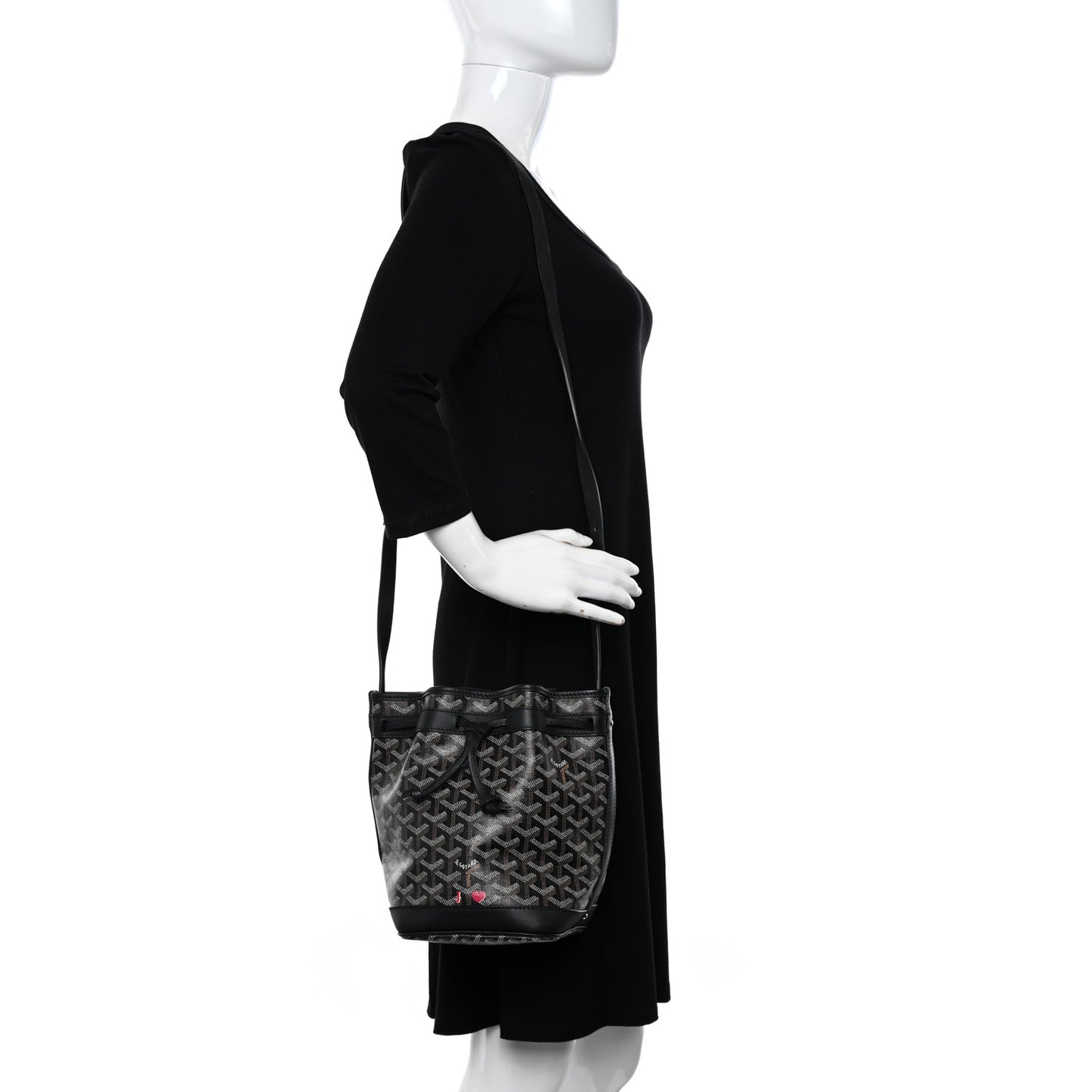 Goyardine Petit Flot Bucket Bag PM Black