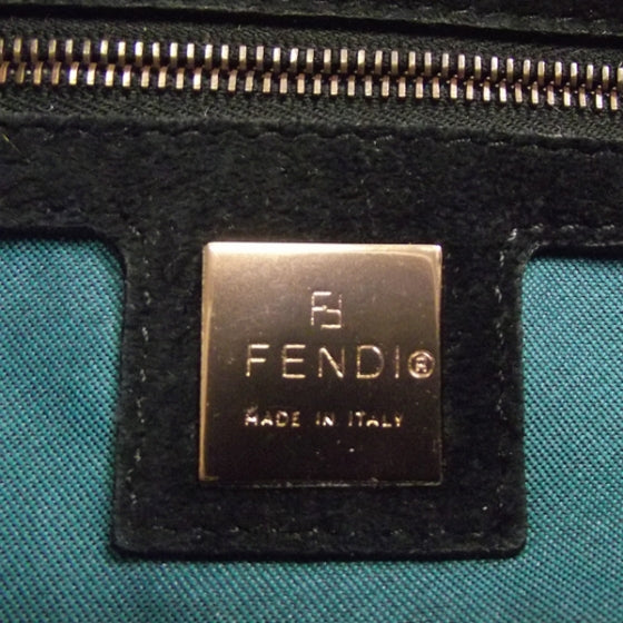 Fendi Suede Shoulder Bag Black 7 of 12