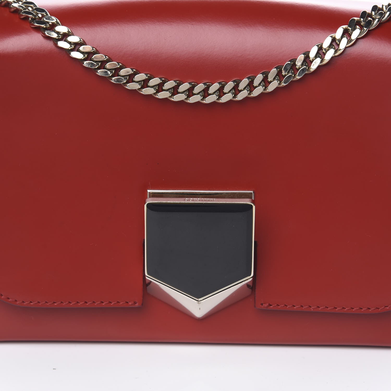 Jimmy Choo Spazzolato Lockett Petite Shoulder Bag Red 11 of 11