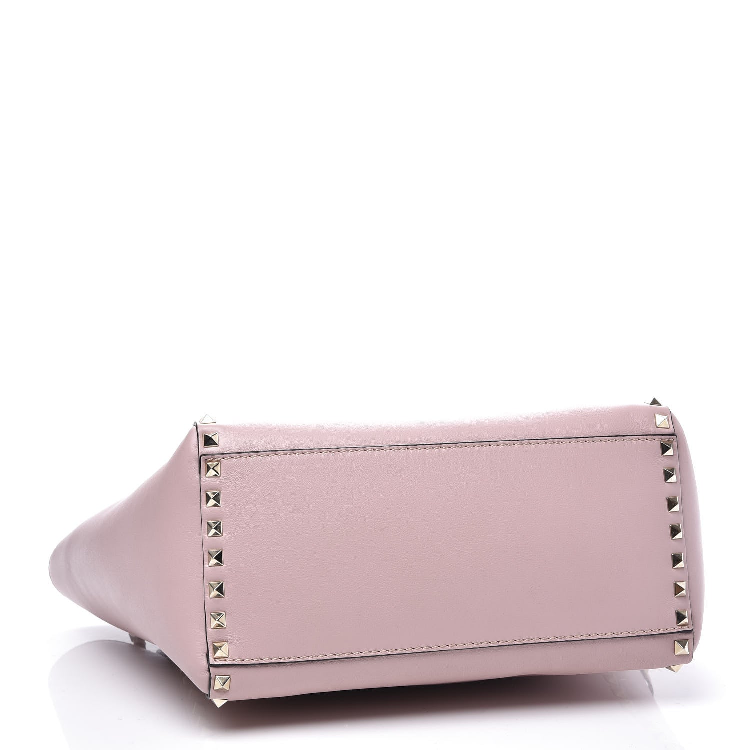 Valentino Garavani Vitello Rockstud Double Handle Tote Light Pink 3 of 12
