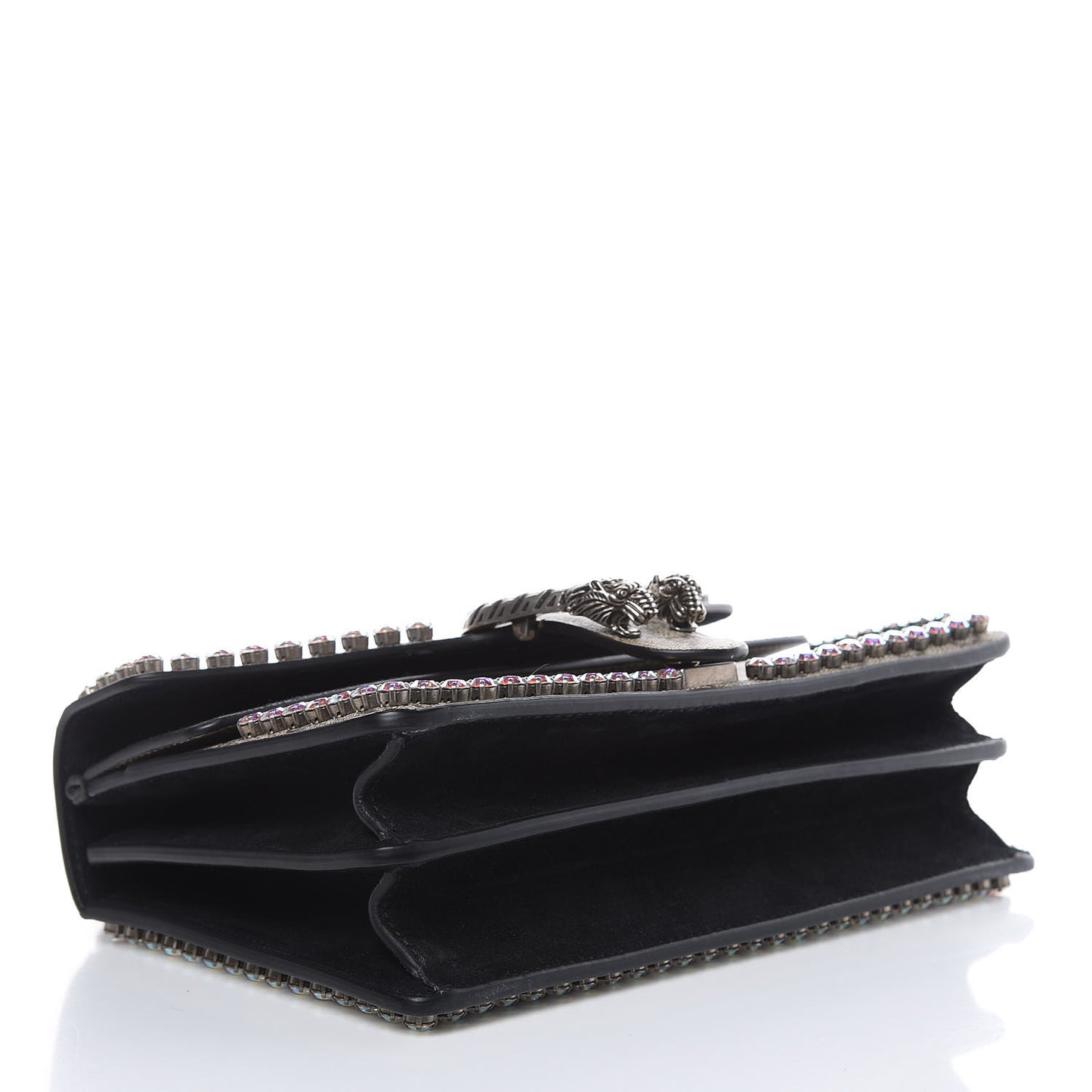 GG Supreme Monogram Crystal Small Dionysus Shoulder Bag Black