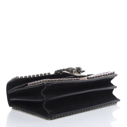 Gucci GG Supreme Monogram Crystal Small Dionysus Shoulder Bag Black 4 of 12