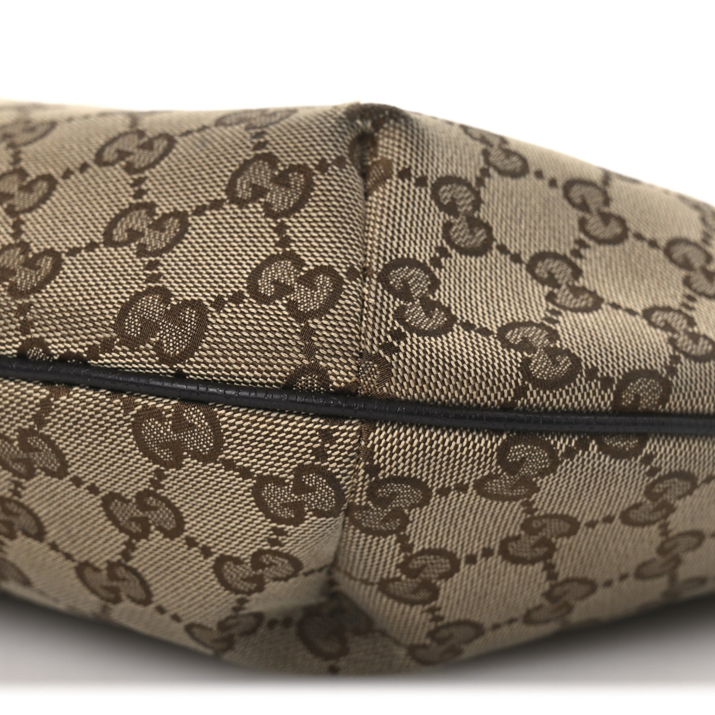 Monogram Web Medium Half Moon Hobo Dark Brown