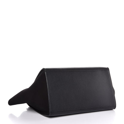 Celine Drummed Calfskin Suede Medium Trapeze Black 5 of 7
