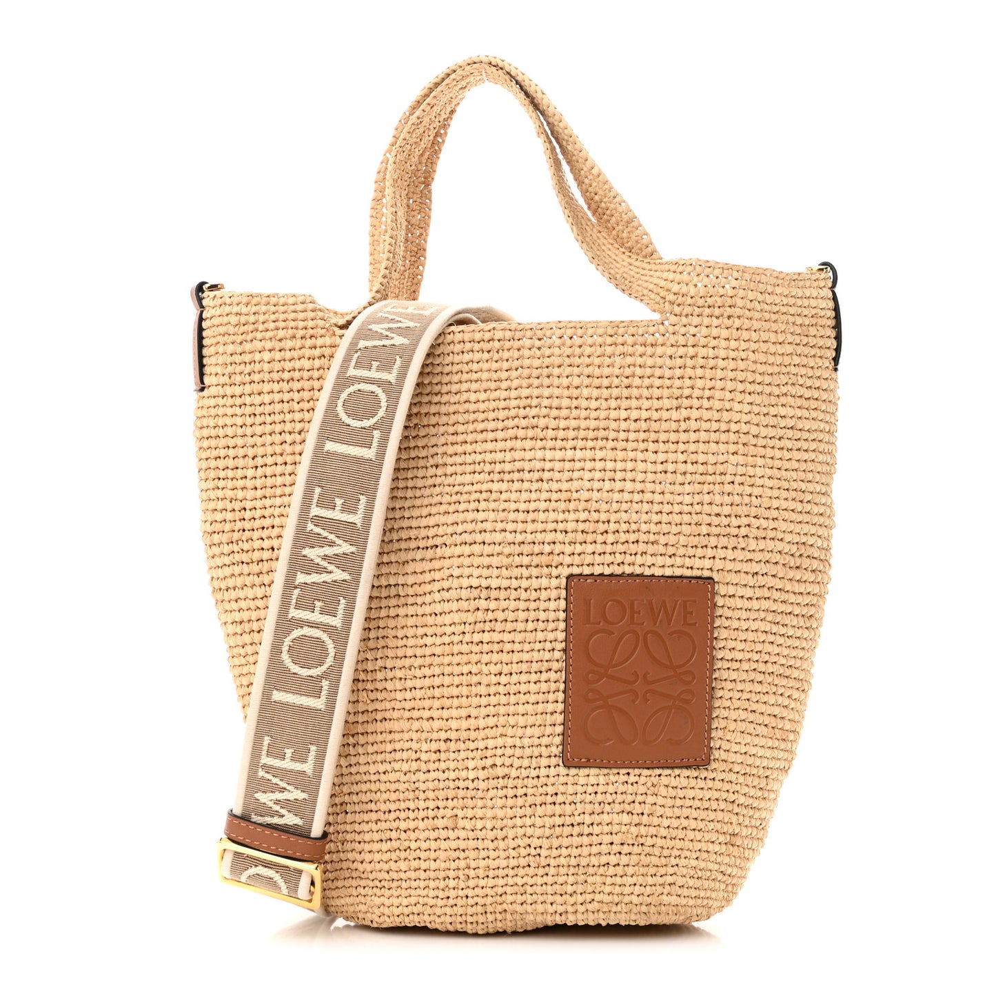 Raffia Mini Slit Tote Bag Natural Tan