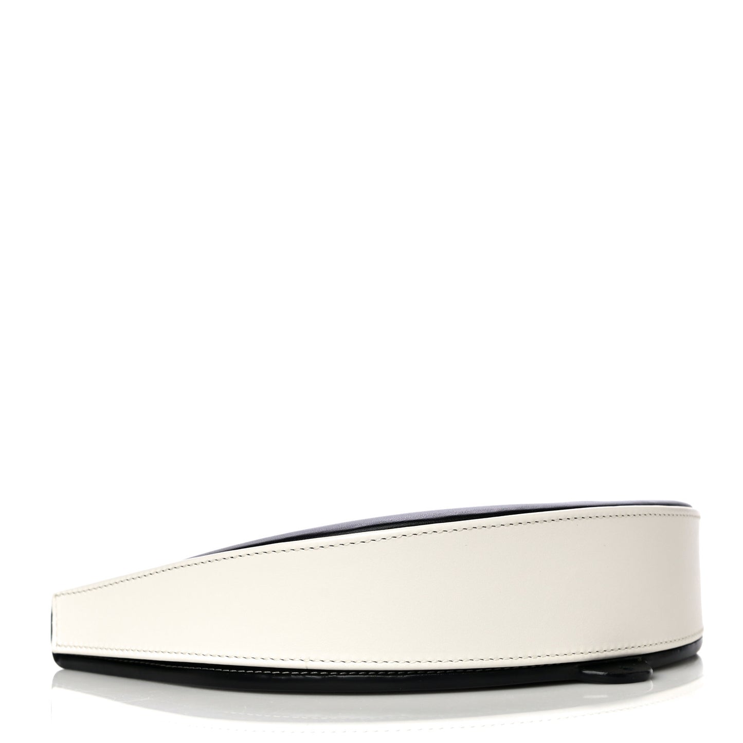 Soft Calfskin Heel Bag Black Soft White