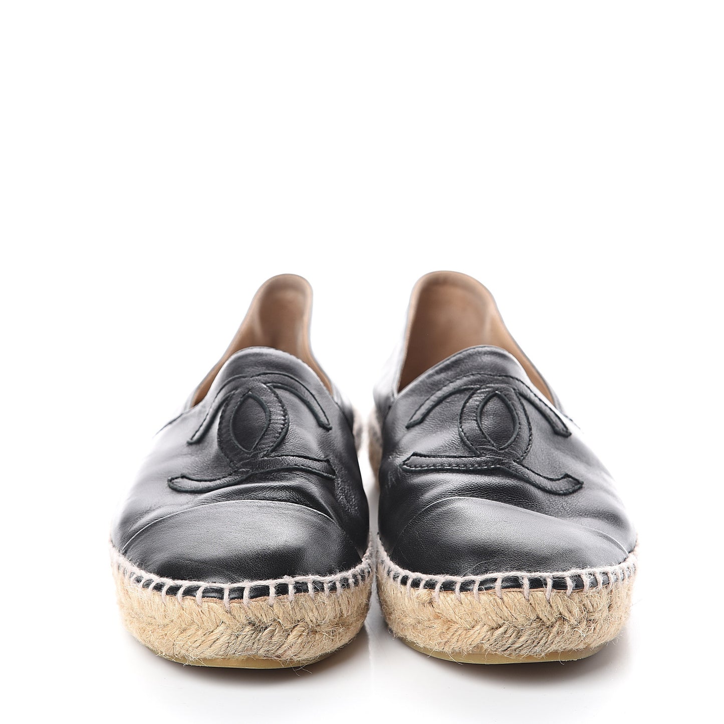 Lambskin CC Espadrilles 38 Black