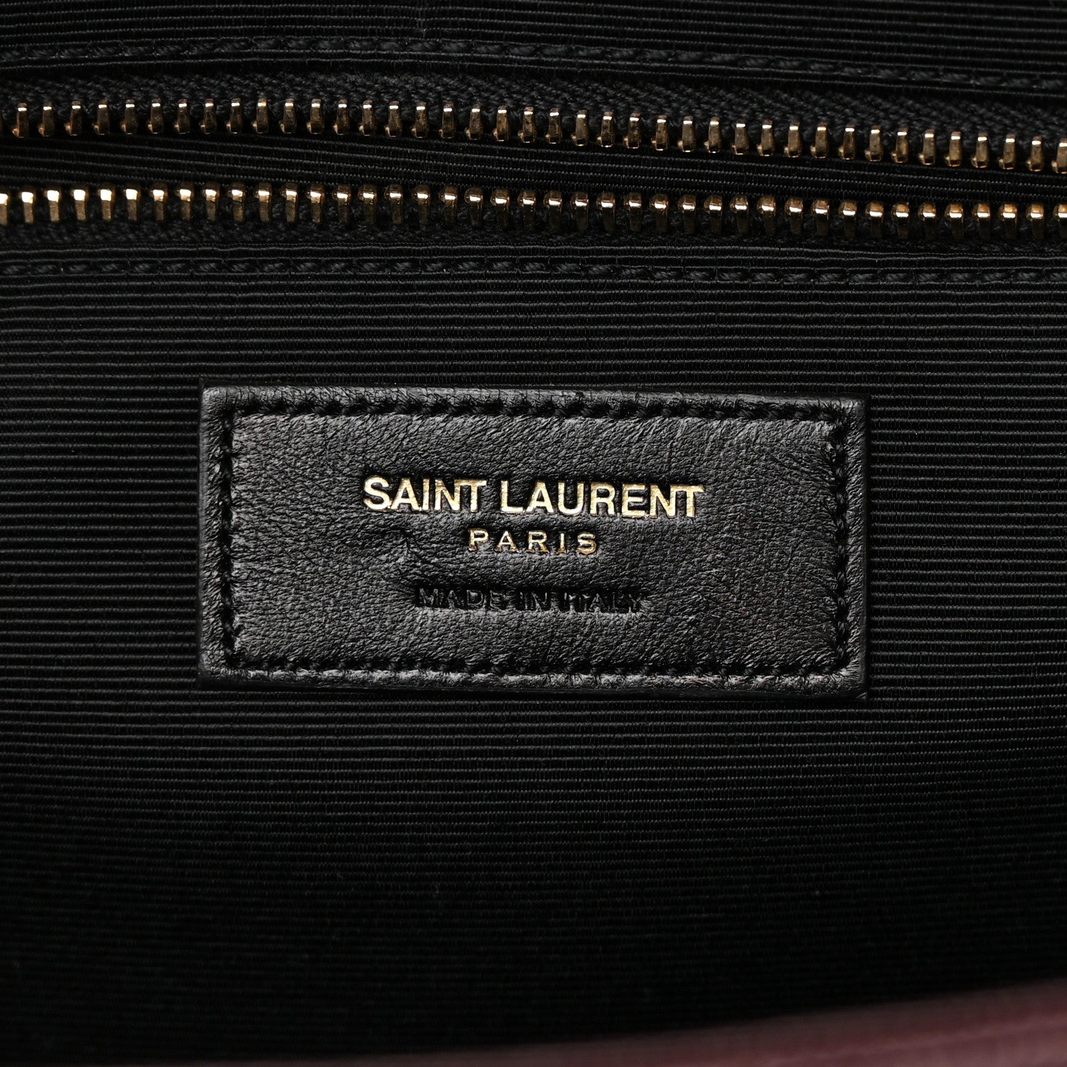 Saint Laurent Grain De Poudre Matelasse Chevron Large Monogram Satchel Rouge Legion 5 of 12