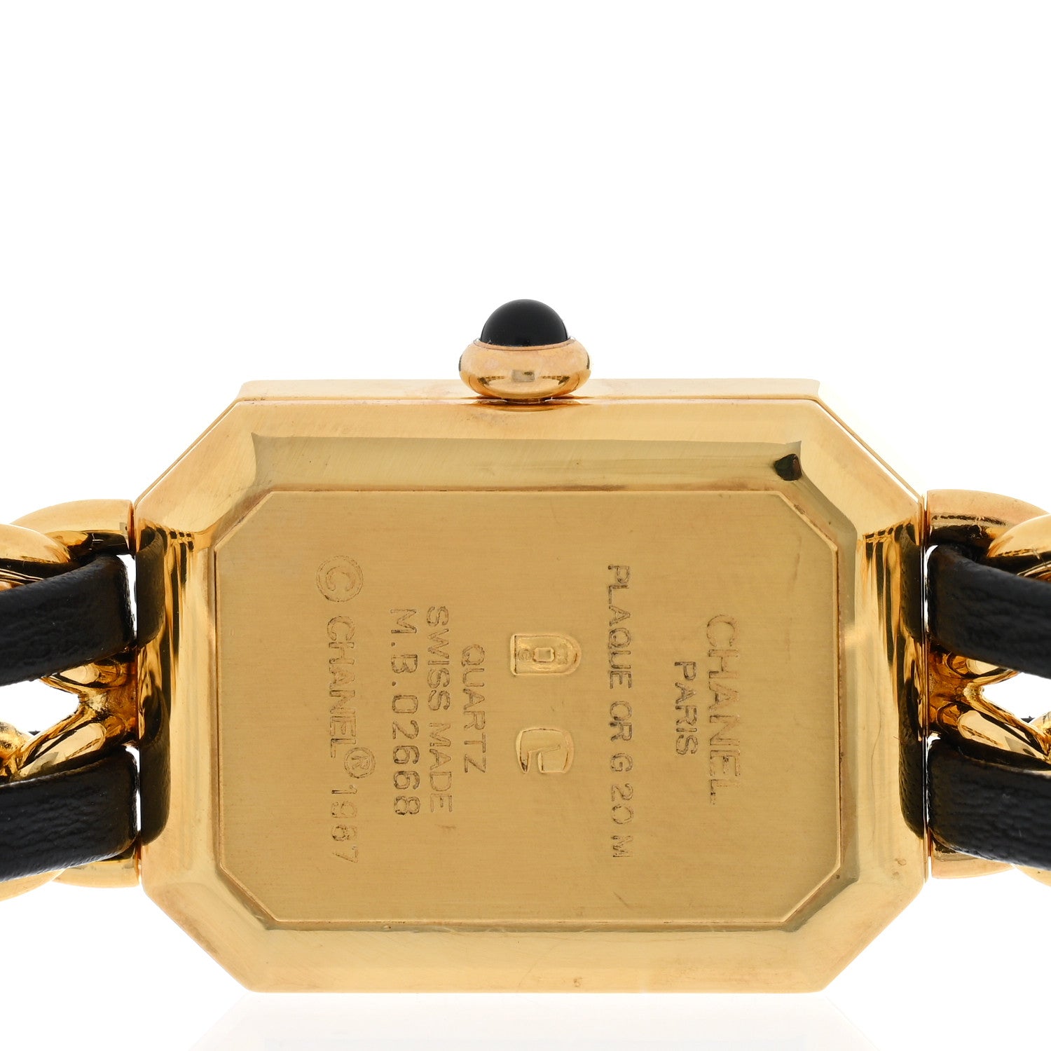 Chanel Stainless Steel Lambskin 20mm Chain Premiere Quartz Watch Gold M 4 of 4