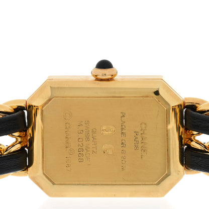 Chanel Stainless Steel Lambskin 20mm Chain Premiere Quartz Watch Gold M 4 of 4