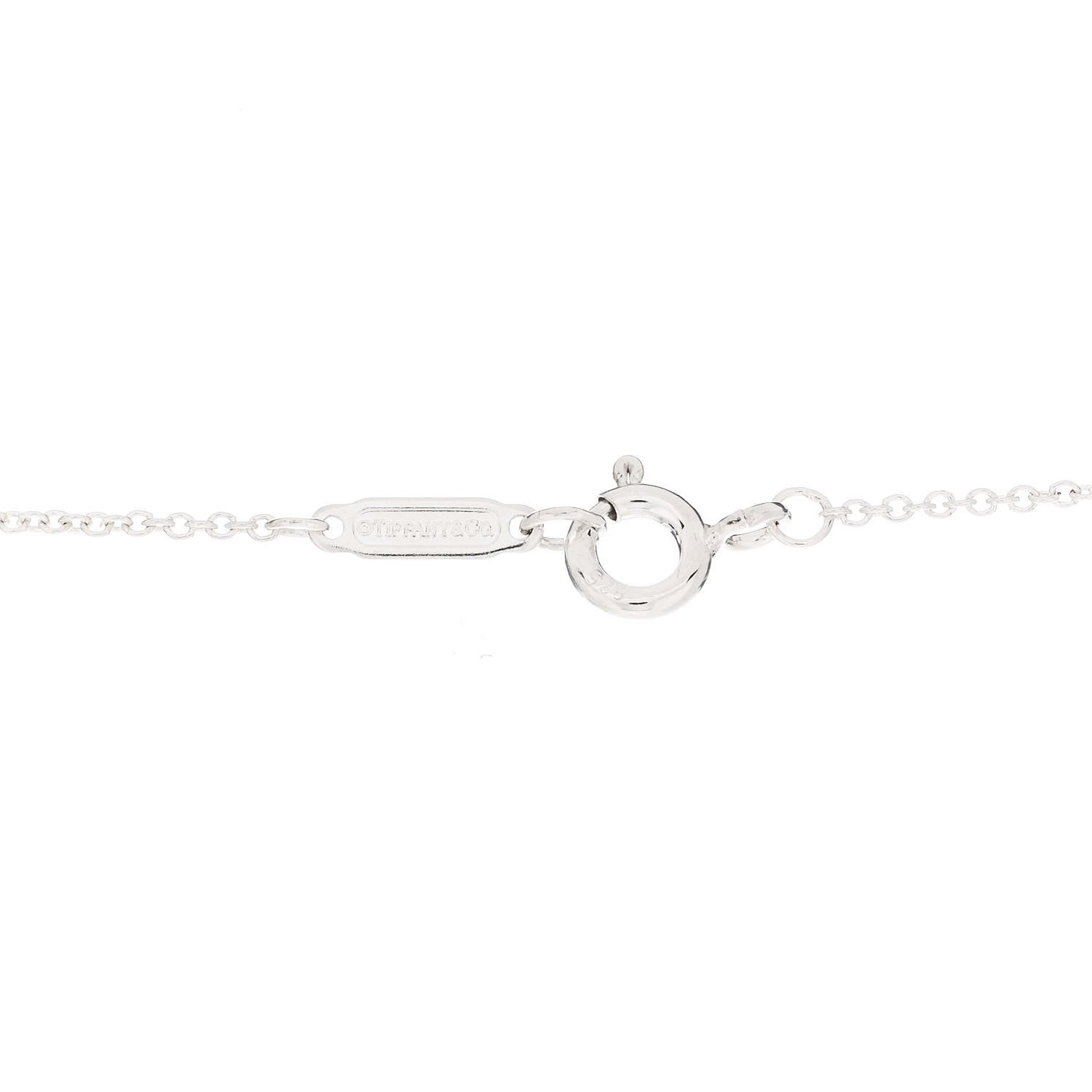 Tiffany Sterling Silver 18K Rose Gold 1837 Interlocking Circles Pendant Necklace 4 of 5