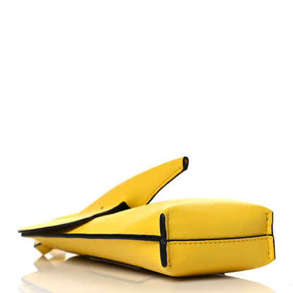 Loewe Calfskin Elephant Pouch Crossbody Bag Yellow 4 of 9