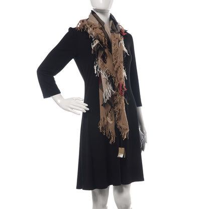 Burberry Merino Wool House Check Scarf Brown 2 of 4