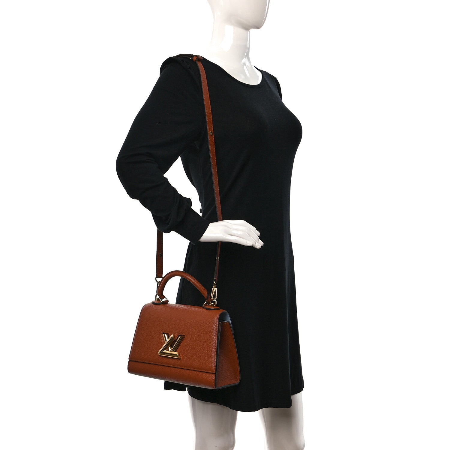 Louis Vuitton Taurillon Twist One Handle PM Caramel 2 of 10