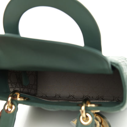Christian Dior Lambskin Cannage Small My ABCDior Lady Dior Cedar Green 5 of 12