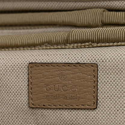Gucci GG Supreme Monogram Textured Dollar Calfskin Web Small Savoy Cabin Trolley Beige Mystic White Oatmeal 5 of 15
