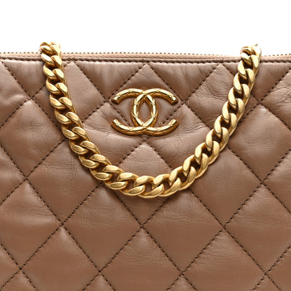 Chanel Lambskin Quilted Pillow Crush Chain Hobo Beige 8 of 10